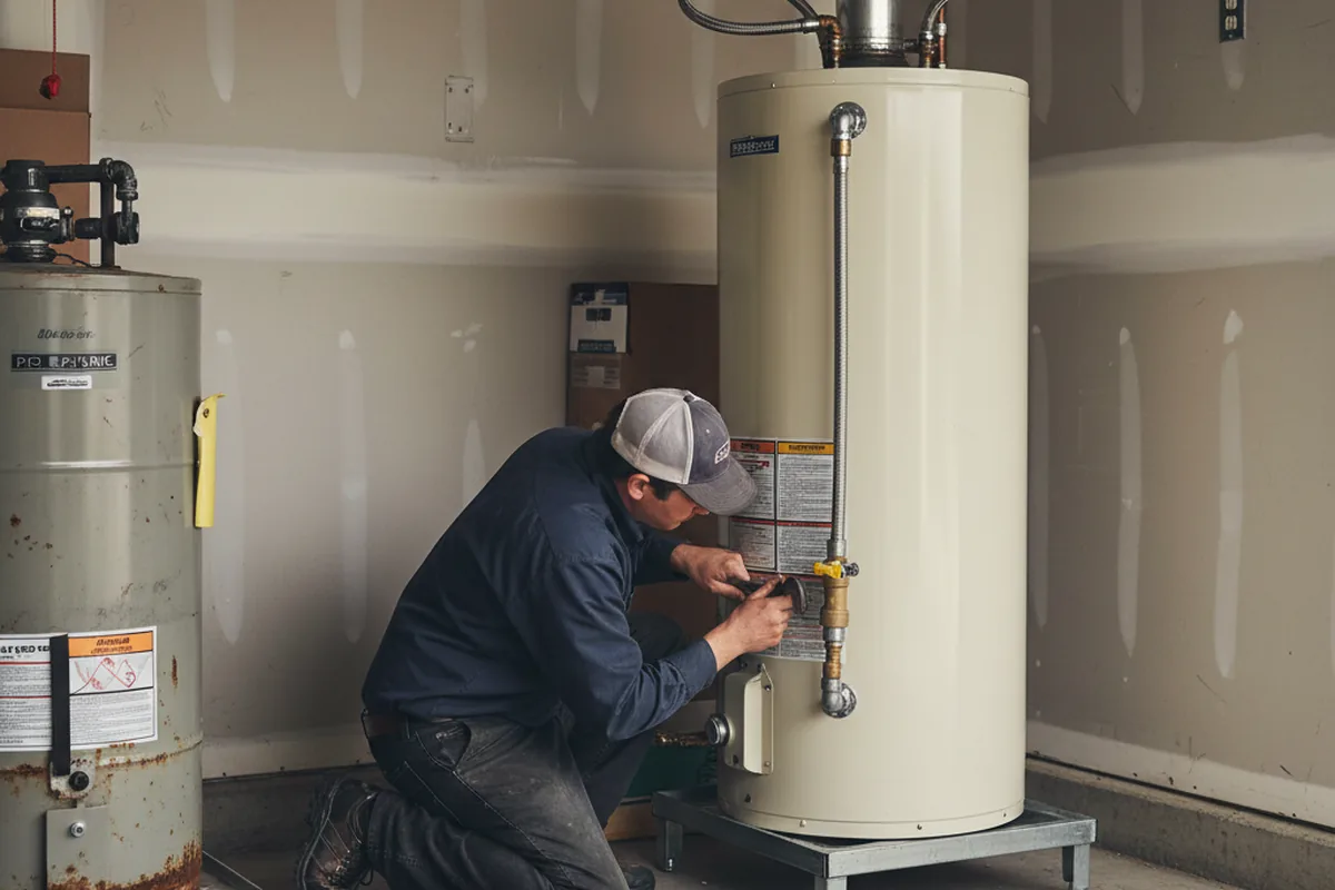 Water heater and shutoff valve replacement in Rigby